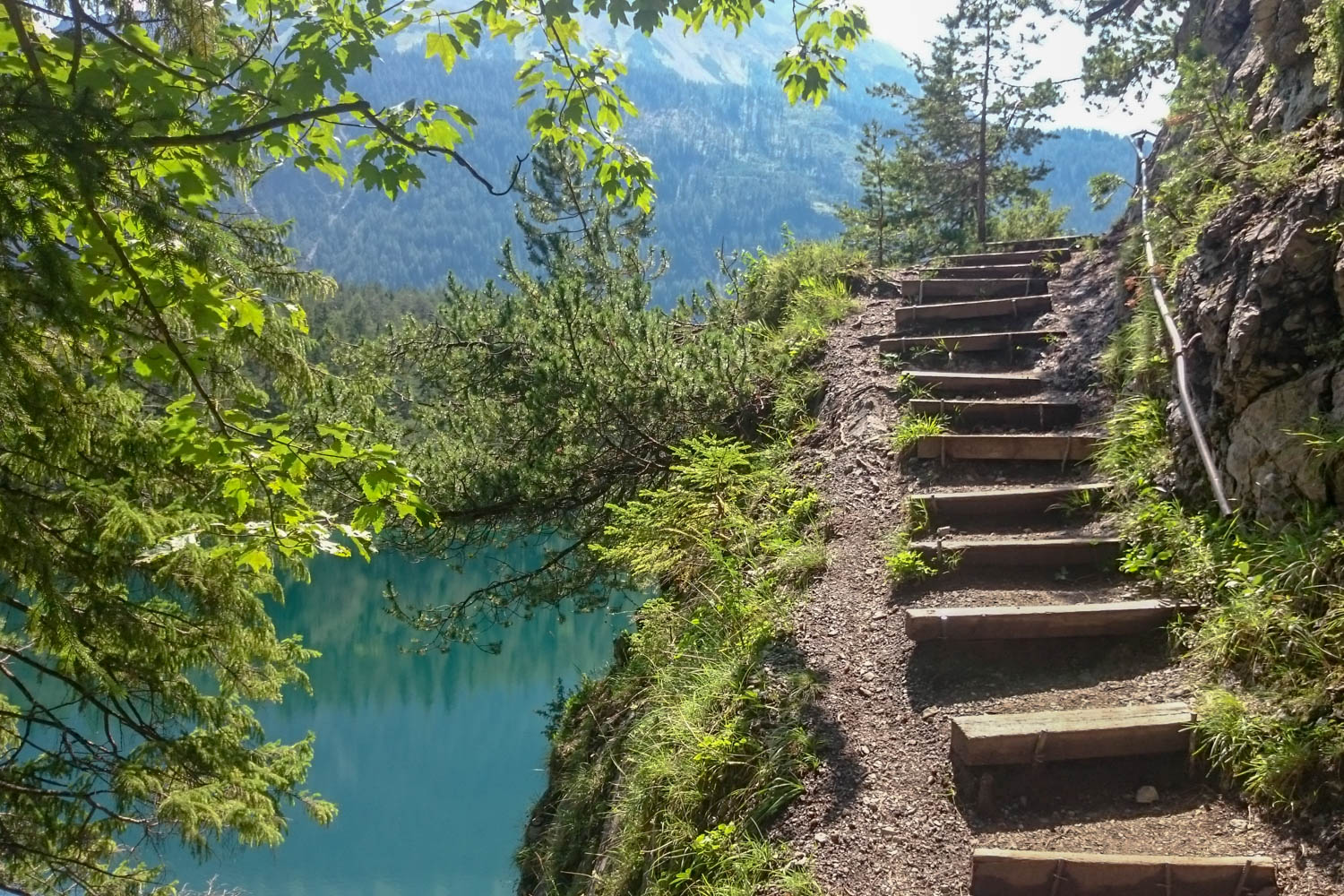 Anstieg in den Alpen